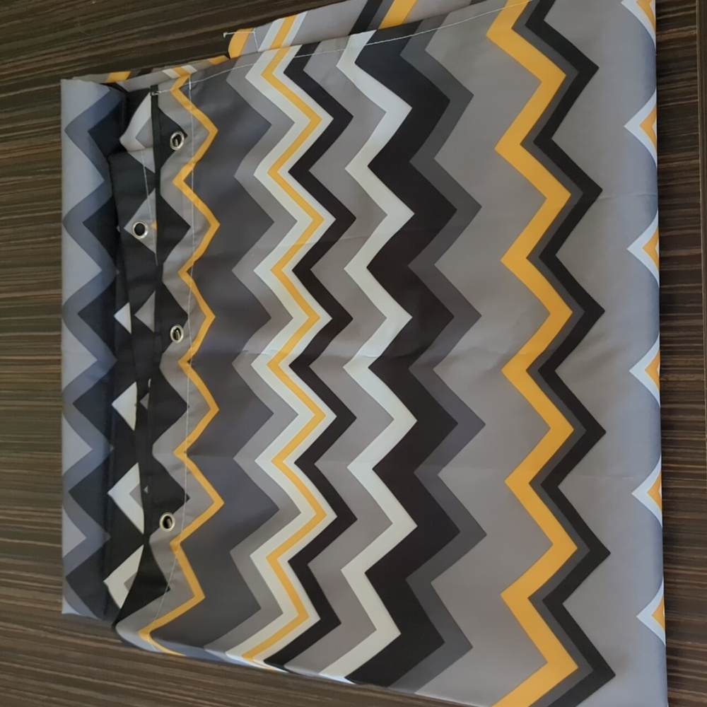Geometric pattern shower curtain